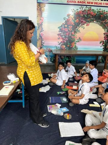 Stencil Art Workshop at Guru Harkrishan Public School