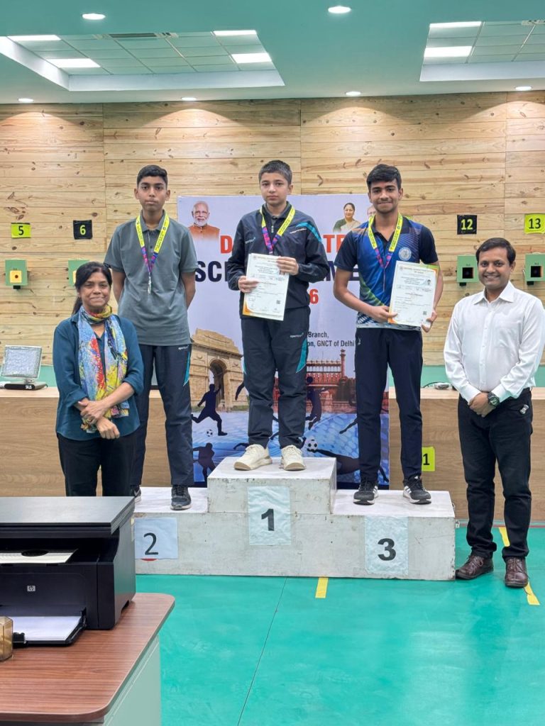 PRIDE OF GHPS KAROL BAGH- KRISH SECURES FIRST RANK IN U-17 10 M AIR RIFLES AT NATIONAL SCHOOL TRIALS